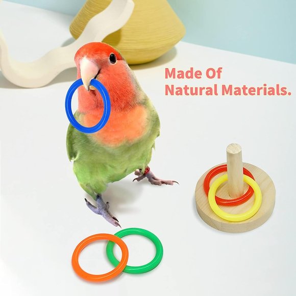 Bird Toys for Parakeets,5pcs Parrot Toys Set Include Bird Basketball Toy - Picture 4 of 6
